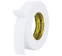 COUMENO Ruban adhésif simple face en mousse (matériau EVA), 30 mm x 3 m, 3 mm d'épaisseur, ruban éponge d'étanchéité unilatéral, tampons en mousse auto-adhésifs adaptés pour sceller les portes