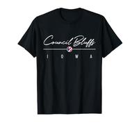Council Bluffs Iowa (IA) T-Shirt Graphique avec Valeur