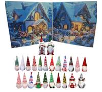 Coundown Calendrier - 24 jours de Noël GNOME CALENDAR COUNTDOWN | Gnomes Dorations moelleuses | Christmas GNME CALLENDAR POUR TREE BUREAU MUR BUREAU DE CLASSE FEMMES FEMMES HOMMES GUBLE GUOLE TEDEN TO
