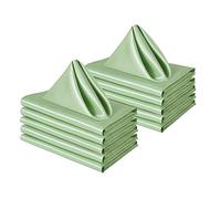 Counfeisly Lot de 12 serviettes de table carrées en satin - 50,8 x 50,8 cm - Douces et soyeuses - Pour restaurant, mariage, banquet, décoration de fête - Vert sauge