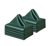 Counfeisly Lot de 12 serviettes de table carrées en satin - 50,8 x 50,8 cm - Douces et soyeuses - Pour restaurant, mariage, banquet, décoration de fête - Vert noirâtre
