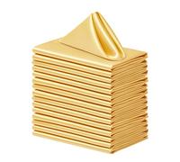 Counfeisly Lot de 16 serviettes de table carrées en satin - 43,2 x 43,2 cm - Douces et soyeuses - Pour restaurant, mariage, banquet, décoration de fête - Doré