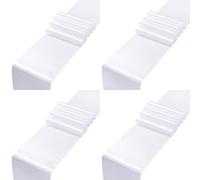 Counfeisly Lot de 4 chemins de table en satin blanc - 35,6 x 182,9 cm - Élégante et lisse - Décoration de table pour mariage, banquet, anniversaire