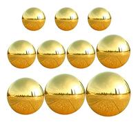 Counius 10 pcs Boule de Jardin en Acier Inoxydable Boules de Regard Poli Effet Miroir Boule Creuse 25-100 mm Or éclat Lisse et Flottante Boule d'étang pour étang Ornement de Jardin
