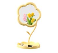 Counius Miroir Cosmétique,Petit Miroir De Table,Petit Miroir Miroir De Table à 360,Miroir De Maquillage,Miroir De Bureau avec Support pour Coiffeuse, Bureau, Salle De Bain,Chambre à Coucher