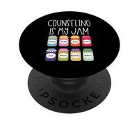 Counseling is My Jam School Conseiller Thérapeute Back2School PopSockets PopGrip Adhésif