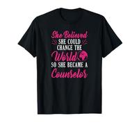 Counseling She Changed The World Conseiller en santé mentale T-Shirt