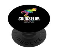 Counselorsaurus Dinosaure Funny Counselor Back School Cute PopSockets PopGrip Adhésif
