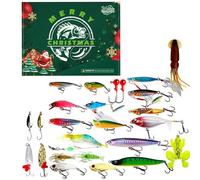 Count-coude de pêche de Noël - Larm à appâts de pêche en 24 pièces définit Une Collection de Cadeaux de l' Que Les pêcheurs Peuvent Ouvrir Les Jours avec Un Accessoire Pratique Qui est utile