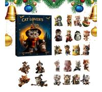 Count Down Calendars - Acrylic 2D Festive Decor, 24 Days Cat Christmas Countdown Calendar, Reusable Holiday Display for Party Gathering Activities Festival Fun, Perfect for Women Kids Adults Men