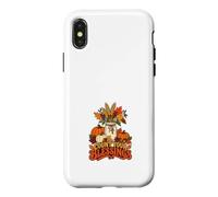 Count Your Blessings Pot de Citrouille Croix Chrétienne Fall Coque pour iPhone X/XS