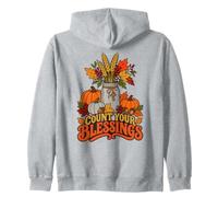 Count Your Blessings Pot de Citrouille Croix Chrétienne Fall Sweat à Capuche