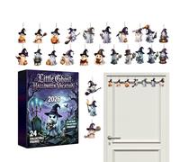 Countdown Calendar 24 Days 2D Acrylic Ghost Pendant Decor