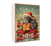 Countdown Calendar, 24 Days Countdown Pendant Set, Acrylic Ape 2D Festive Decoration For Men Husband Family Kids Adults Home Activities Holiday Festival Party Desk Fireplac