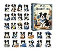 Countdown Calendar 2D Acrylic, 24-Day Funny Cute Dog Ornaments | Tree Decor Toys Countdown Calendar for Women Boys Girls Home Living Room Office Door Wall Party