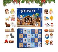 Countdown Calendar 3D Printed Figures Christmas Nativity Advent 24 Days