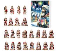 Countdown Calendar, Acrylic 2D Festive Ornament Decor For House, 24 Days Countdown Jesus Pendant Set, Seasonal Decor For Holidays, Party Home Activities Wall Gathering Display Festival