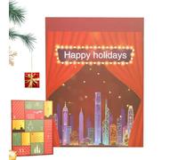 Countdown Calendar Boxes - Festive Gift Packaging Set, 30x22.5x7cm Decorative Numbered Containers for Birthday, Wrapping Case with Compartments, Party Supplies, Holiday Display Cubes for Living Room