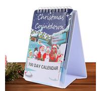 Countdown Calendar, christmas calendars,6.5 inches Desktop Advent Calender | Christmas Tear off Countdown Desk Calendar | 100 Days Interactive Wall Art, Home Decor & Desk Centerpiece for Boys & Girls