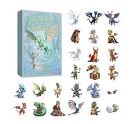Countdown Calendar Dragon | 24 Day 2D Acrylic Decorations, Christmas Dragon Ornaments Countdown | for Thanksgiving Holiday Birthday Party Offices Home Room Door Window Tree School Dormitory