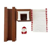 Countdown Calendar, Festive 3D Decoration for Holiday Fun, Santa Chimney Display with Creative Design, Christmas Ornament for Kids, Adults, Family, Home, Party, Fireplace, Desk