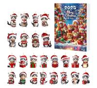 Countdown Cats Calendrier 24 jours de la bande-annonce en acrylique pour, filles, adolescents, hommes, familles, amis, etc. Décoration de chats 2D