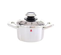 Countdown Cooking Timer, 60 Minute Mechanical Timer, 3 inches Pot Shape with Loud Ring Alarm, ABS Kitchen with Manual Countdown, Time Management Tool Easy Rotation, Home School Dorm Office Study