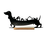 Countdown Desk Shelf Office Decoration Figurines - 11.8in Dachshund Statue | Countdown to Christmas Decoration for Holiday Party Home Celebration Festival Shelf Office