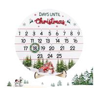 Countdown To Christmas, 25 Day Advent Ornaments, Wooden Door Sign 10.5 inches, Indoor Outdoor Decoration, Wall Calendar, Fireplace Desk Tabletop Display, Exquisite Craftsmanship
