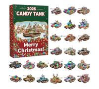 Countdown To Christmas Advent For Kids, 2D Acrylic Pendant Candy Tank, Home Seasonal Decor, 24 Days Christmas Countdown Ornament For Kids Teens Adults Holiday Seasonal Thanksgiving Easter
