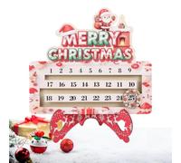 Countdown To Christmas Decorations - 25 Days Santa Decor with Display Stand