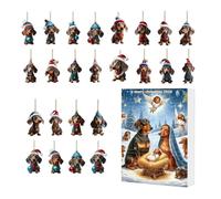 Countdown To Christmas Ornament - 2D Acrylic Cute Puppy Bag Charm