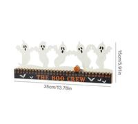Countdown to Halloween, Ghost Decor Sign, 13.78x5.91in Wooden Ornament Figurine, Cute Festive Design, 31 Day Calendar Display for Tabletop, Bedroom, Living Room, Desktop, Entryway