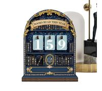 Counter De Lecture De Livres En bois 3D | Panneau De Contrôle De Lecture | Compteur De Livres Lus Cette Année | Cadeau Défi Lectures Pour Lecteurs, Enseignants Et Amateurs De Bibliothèques