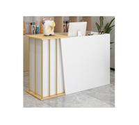 Counter Modern Reception Counter for Supermarket Convenience Store Hotel Small Bar Beauty Salon Clothing Store Cashier Front Desk Checkout Counter (ize : 100 cm/39,37 in Couleur : blanc chaud)