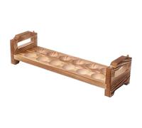 Counter Wooden Egg Holder - Stackable Storage Tray, Rustic Display Rack, Elegant Space Saving Organizer | Farmhouse Kitchen Decoration for Home, Dining Table, Pantry, Breakfast Bar, Storage Use