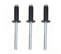 Countersunk Head Blind Rivets, 100Pcs 3.2mm 3.6mm Black Pop Rivets with Aluminum Grip and Steel Mandrel for Auto DIY Metal(3.6x6mm)