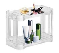 CounterTop Organiseur de table de salle de bain - Rangement pour cosmétiques - Organisateur de soins de la peau - Plan de travail à 2 niveaux - Support de rangement pour salle de bain - Organisateur