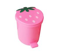 Countertop Trash Can, Pop-Up Garbage Bin, Strawberry Design Waste Container, Kitchen and Bathroom Organizer, Household Storage Bucket for Paper Waste and Small Debris with 3.94x3.54x4.13 inches