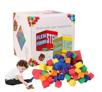 Counting Blocks Ensemble D'activités - Numéro De Classe Toy, Aide Éducative | Formes De Liaison Préscolaire, Jeu Empilable Codé en Couleur, Ressources À Domicile pour Tout-Petits, De Constructio