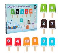 Counting Ice Cream Toy - Montesori Educational Game Set | Early Learning Activity Kit for Preschoolers, Color Sorting Math Practice, Motor Skill Enhancing Toy for Home Classroom, Interactive Number