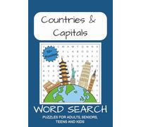 Countries & Capitals Word Search Puzzle Book: Word Searches with Easy to Read Print about World Countries, world capitals | 6x9 inches, 110 pages | ... Gifts for Education, Holidays and Vacations