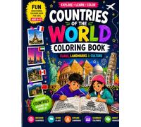 Countries of the World Coloring Book: Flags, Landmarks & Culture - Fun Educational Coloring Book for Kids Ages 8-13: Discover Countries, Flags, Famous ... Activity Book with Detailed Coloring Page
