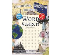 Countries, Regions and Cities Word Search Puzzle Book: Word Searches with Easy to Read Print about Geography, Countries, Cities and more │6x9 inches, ... │Gift for Vacations, Holidays and Free Times