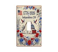 Country 4th of July Independence Day Plaque murale décorative 1 interrupteur à bascule unique, plaque de commutation électrique vintage 250e anniversaire des États-Unis, façade électrique de grange