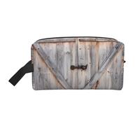 Country Barn Trousse de toilette de voyage avec porte en bois pour homme, grande capacité, blanc, Taille unique