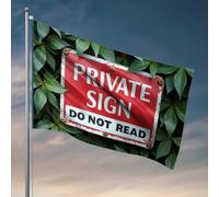 Country Boy Flags Private Sign : A Hidden Message In Plain Sight Drapeau Drapeaux pour chambre garçon Drapeaux cool Room Guys (152 x 244 cm)