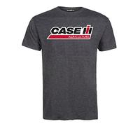 Country Casuals Case IH International Harvester Logo-Charcoal Heather XL Grey Crew Neck Manches courtes Coupe droite Unisexe Adulte Chemise, gris, XL