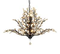Country Crystal Lamp Personality Branch Retro Double Staircase Villa Hotel Dining Room Living Room Decoration Lights (Color : 11heads) (13 Heads)