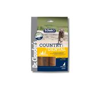 Country Dental Snack Poulet | pour Chiens Moyens | 120 g | Dr.Clauder's | Aliment complémentaire | Pour l’hygiène dentaire quotidienne | Avec viande de poulet & d’oreille de porc
